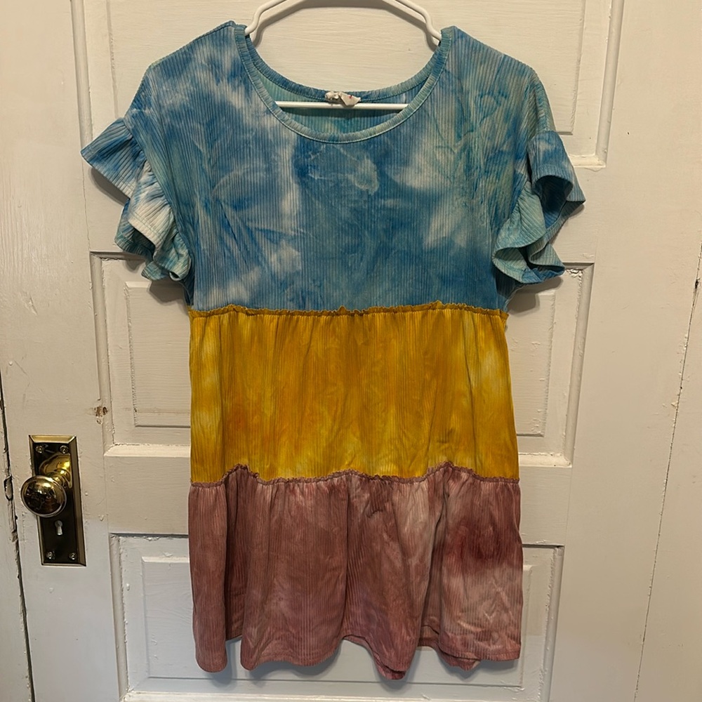 Multicolor Tiered Blouse